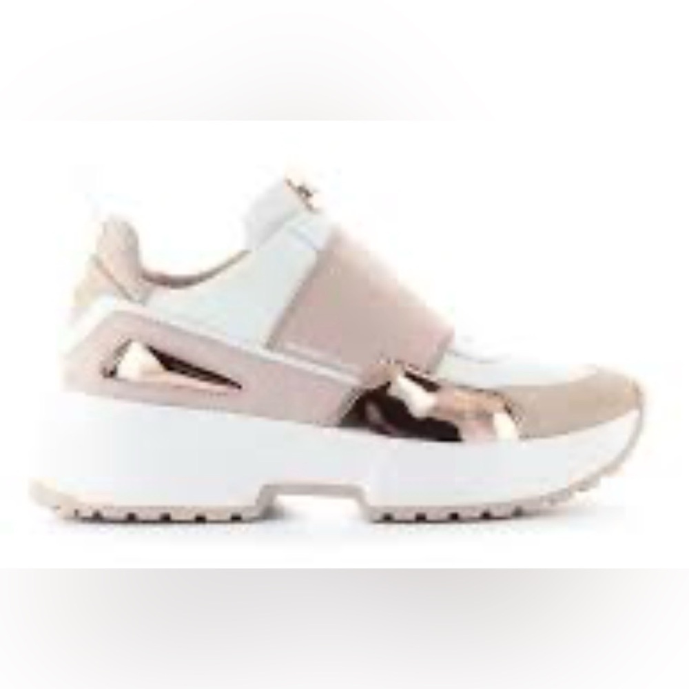 Michael Kors Ladies Cosmo slip-on pink platform sneakers